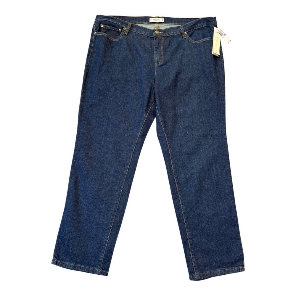 Andrea Jovine Denim Womens 18W Dark Wash‎ Stretch Jean Pants New With Tags NWT
